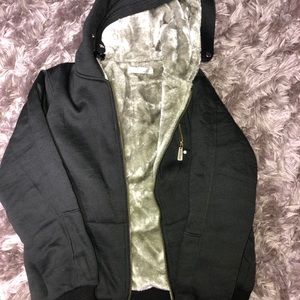 Boys heavy fur hoody